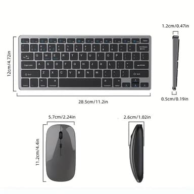 NÖRDIC langaton Bluetooth kyllä ​​2.4G hiiri ja näppäimistösarja US layout