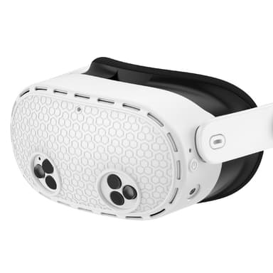 Meta Quest 3S -suojakotelolle, VR-kuulokemikrofonille, silikonisuoja - Valkoinen