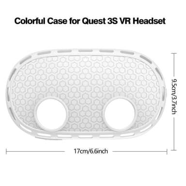 Meta Quest 3S -suojakotelolle, VR-kuulokemikrofonille, silikonisuoja - Valkoinen