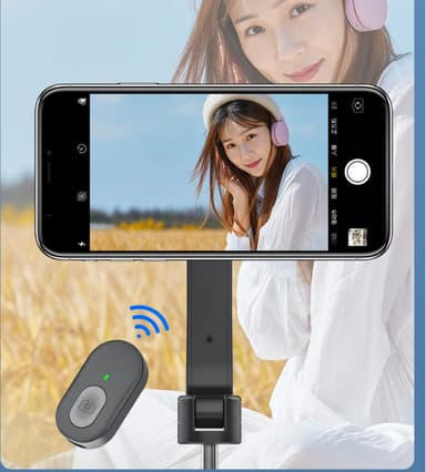 Kannettava langaton Bluetooth Selfie Stick WS-22005 Musta