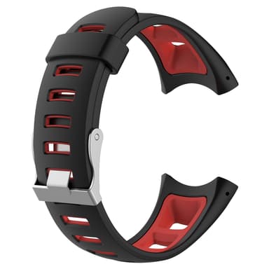 Silikoninen kellohihna Suunto Quest/M1/M2/M4/M5:lle Musta + punainen