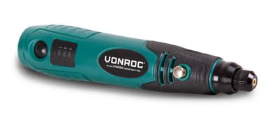 VONROC Outil multifonction rotatif 4V – 32 accessoires, chargeur et lampe LED inclus – CT503DC