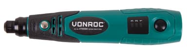 VONROC Outil multifonction rotatif 4V – 32 accessoires, chargeur et lampe LED inclus – CT503DC