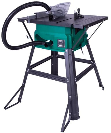 VONROC Sägetisch – 1500 W – Inkl. 210 mm, 40T Sägeblatt – mit Untergestell