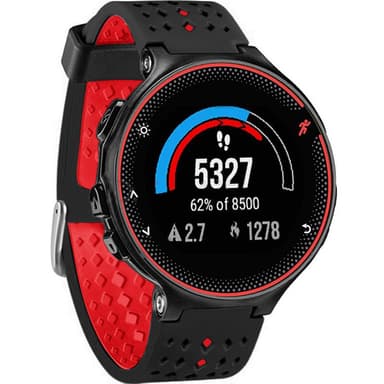 Kellon hihna Garmin Forerunnerille Musta + punainen