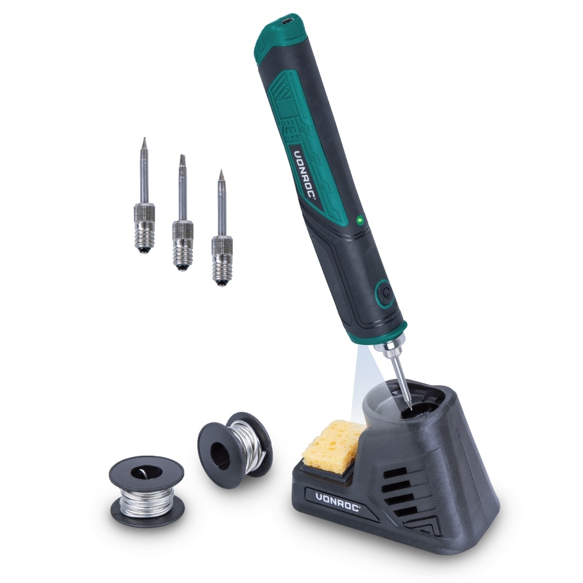 Cordless soldering iron 4V | Incl. holder, soldering wire and tips