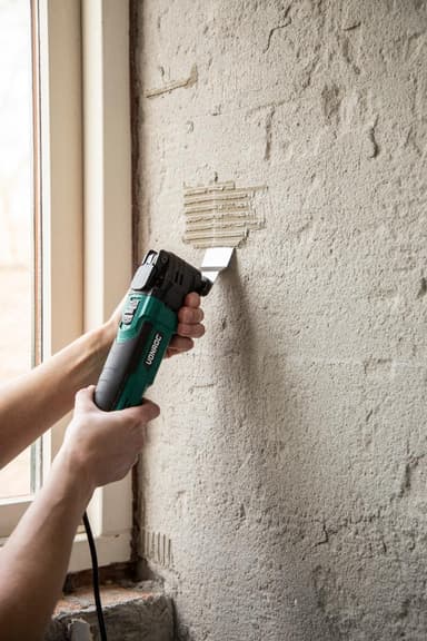 Oszillierendes Multitool 300W - Schnellwechselsystem, variable Geschwindigkeit - Komplettset inkl. 61 Zubehörteile und Aufbewahrungstasche