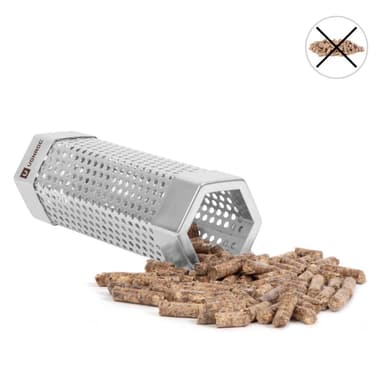 VONROC BBQ Smoker rør - rustfrit stål - Inkl. rengøringsbørste