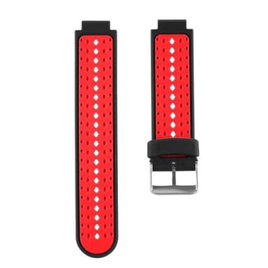 Kellon hihna Garmin Forerunnerille Musta + punainen
