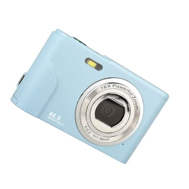 Digikamera 48 MP, HD 1080p ja 16x zoom 32 Gt:n kortilla Vaaleansininen