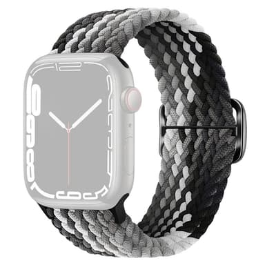 SKALO Punottu -ranneke Apple Watch Ultra 49mm - Harmaa-Musta