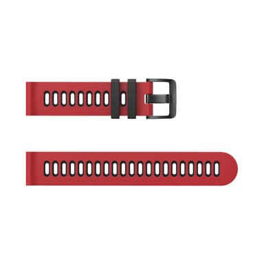Silikoninen kellon ranneke Garmin Forerunner 245 Huawei/Huamille Musta + punainen 20 mm