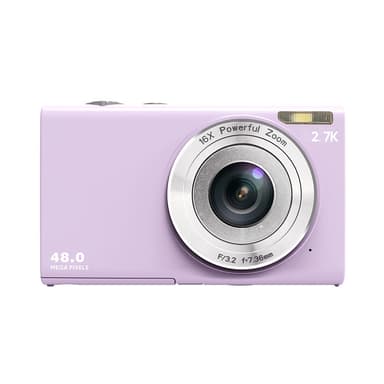 Digikamera 48MP 2,7K FHD 16X digitaalinen zoom 2,88 tuuman näyttö Vaaleanvioletti