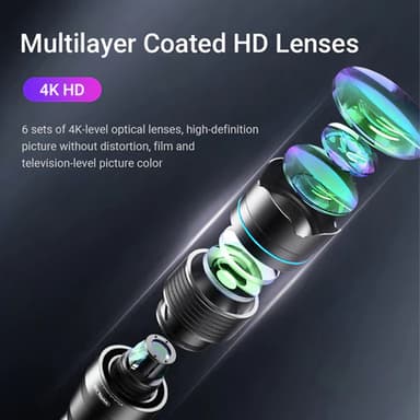 Ulkokäyttöön tarkoitettu 60X HD teleobjektiivi Musta