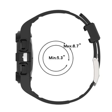 Integroitu kellohihna Samsung Galaxy Watch6/5/4/FE:lle Musta 44mm