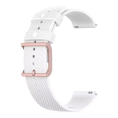 Bowener GRIT X Pehmeä silikonirannekellon ranneke Samsung Galaxy Watchille 20mm Valkoinen