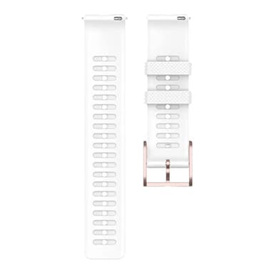 Bowener GRIT X Pehmeä silikonirannekellon ranneke Samsung Galaxy Watchille 20mm Valkoinen