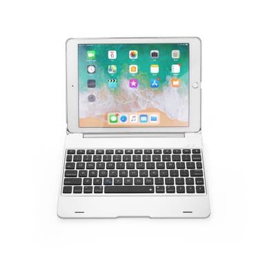 Bluetooth-näppäimistö suojauksella iPad Pro 9.7/ Air 1/2 Hopea