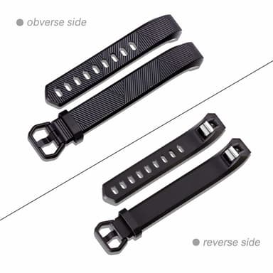 Fitbit Alta/HR -silikoniranneke - sporttimalli (S) - musta