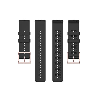 Bowener GRIT X Pehmeä silikonirannekellon ranneke Samsung Galaxy Watchille 20mm Musta