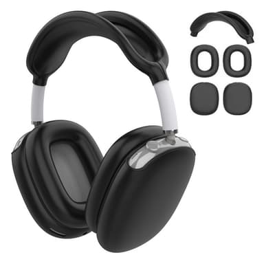 4-osainen silikonisuojakotelo AirPods Maxille Musta
