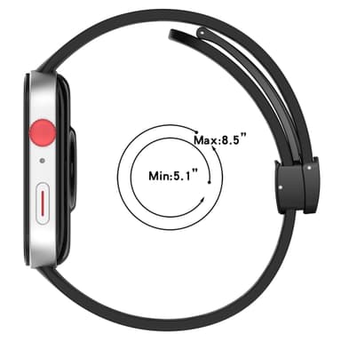 Hengittävä silikoniranneke magneettisella soljella Huawei Watch Fit 3:lle Musta