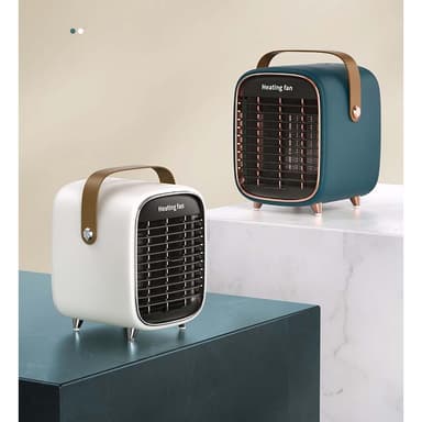 Sähköinen keraaminen lämmityspuhallin retro-designilla Metsän sävy