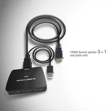 HDMI kytkin 3-1, jossa HDR, 3D ja 4K (2160p)