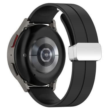 Yksivärinen taitettava solkirannekellon ranneke Samsung Galaxy Watchiin 20 mm Musta