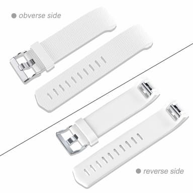 Fitbit Charge 2 vaihtoranneke silikoni 3-pakkaus (S) Musta/harmaa/valkoinen