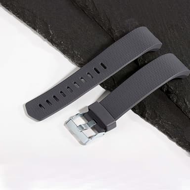 Fitbit Charge 2 vaihtoranneke silikoni 3-pakkaus (S) Musta/harmaa/valkoinen