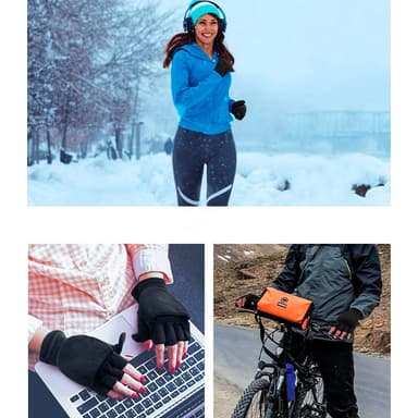 Sormettomat polar fleecekäsineet / talvi lapaset 2-in-1 L