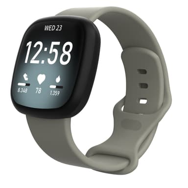Kellon ranneke Fitbit Versa4/Fitbit Versa3/Fitbit Sense/Fitbit Sense2 Harmaa S