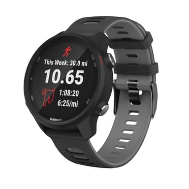 Garmin Forerunner 245 / 645 / Vivoactive / Vivomove ranneke silikoni Military Musta