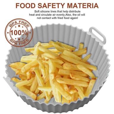 Air Fryer Silikoni Bowl Harmaa