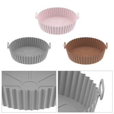 Air Fryer Silikoni Bowl Harmaa