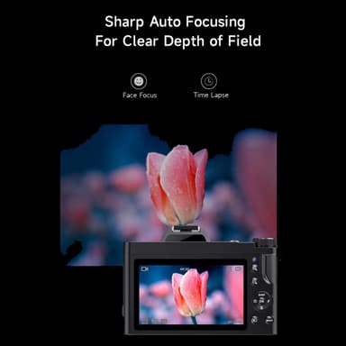 Digikamera 4K, 48MP, CMOS, 16x zoom, itselaukaisin