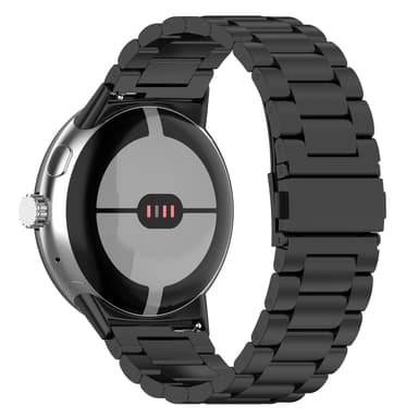 Ruostumattomasta teräksestä valmistettu kellohihna Google Pixel Watch 3:lle Musta 45 mm