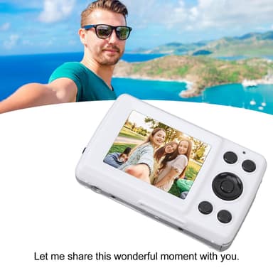 Kompakti digikamera 16x zoomilla ja 16 MP kennolla Valkoinen