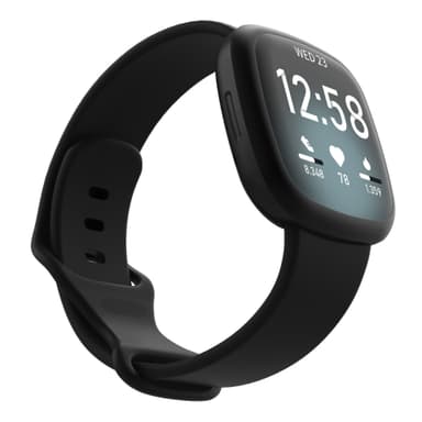 Kellon ranneke Fitbit Versa4/Fitbit Versa3/Fitbit Sense/Fitbit Sense2 Musta S