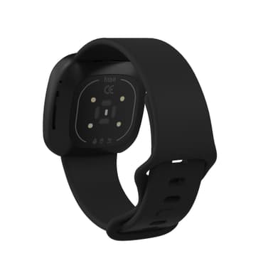 Kellon ranneke Fitbit Versa4/Fitbit Versa3/Fitbit Sense/Fitbit Sense2 Musta S