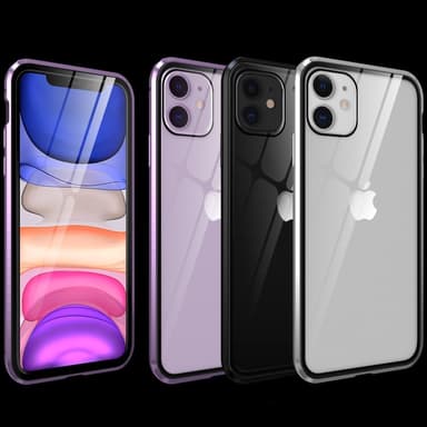 Magneettinen kotelo iPhonelle, kaksipuolinen karkaistu lasi Musta iPhone 16 Pro Max