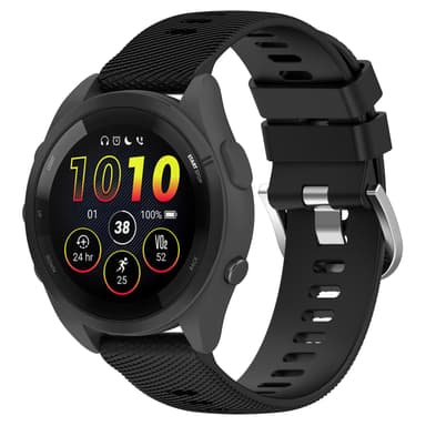 Silikoniranneke Garmin Forerunner 265S: Musta 18 mm