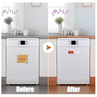 Astianpesukoneen magneetti CLEAN / DIRTY kyltti punainen