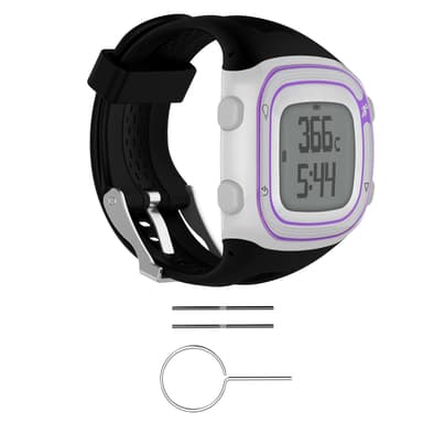 Silikoninen vaihtohihna Garmin Forerunner 10/15 Large miesten koko Musta