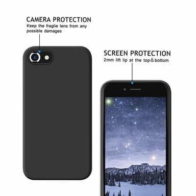 iPhone 7/8/SE erittäin iskunkestävä kuori - musta