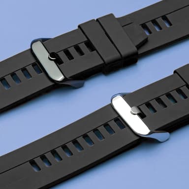 Rannekoru silikoni 22 mm Musta