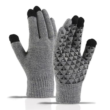 Warm Touch Rukkaset Talvihanskat Harmaa/musta