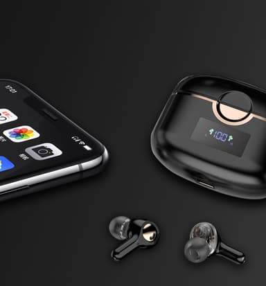 Langattomat Bluetooth 5.0 Double Dynamic Speaker -kuulokkeet Musta