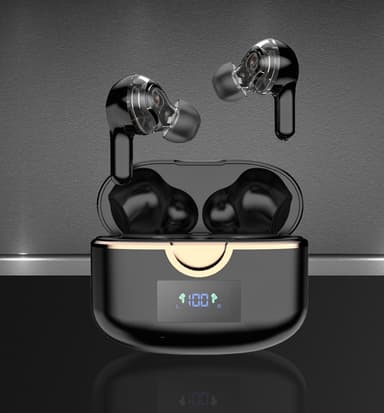 Langattomat Bluetooth 5.0 Double Dynamic Speaker -kuulokkeet Musta